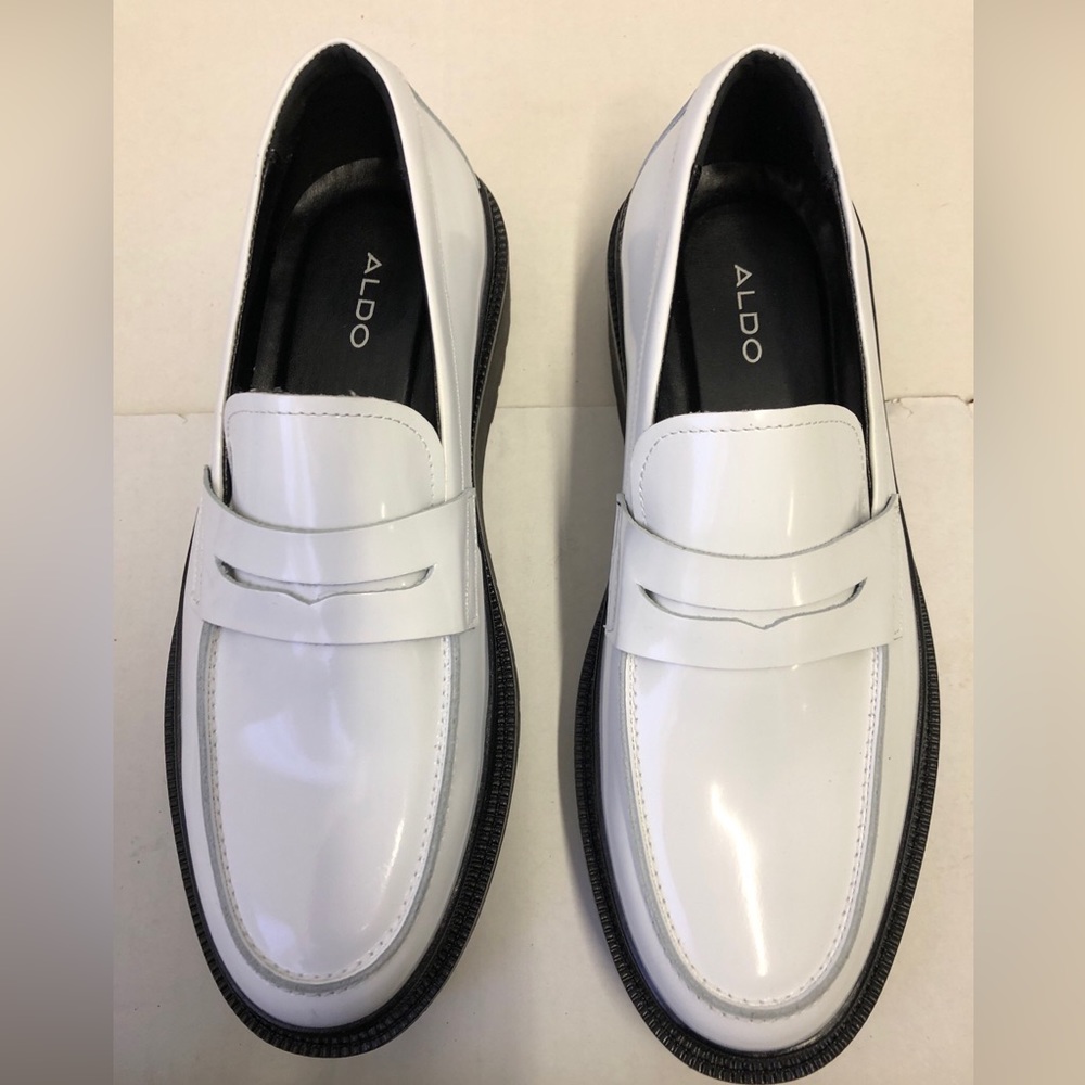 NWOB Aldo Kerouac Penny Loafer In White - Picture 7 of 11